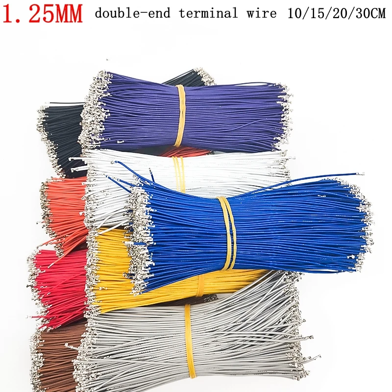 100pcs 1.25mm spacing electronic wire double-end terminal wire Connector Double-end pressure reed JST 10/15/20/30cm
100pcs 1.25mm spacing electronic wire double-end terminal wire Connector Double-end pressure reed JST 10/15/20/30cm