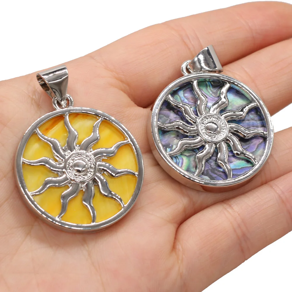 Trendy Natural Abalone Shell Round Pendant Colorful Seashell Charms for Handmade Jewelry Making DIY Necklace Gift Size 33x37mm
Trendy Natural Abalone Shell Round Pendant Colorful Seashell Charms for Handmade Jewelry Making DIY Necklace Gift Size 33x37mm