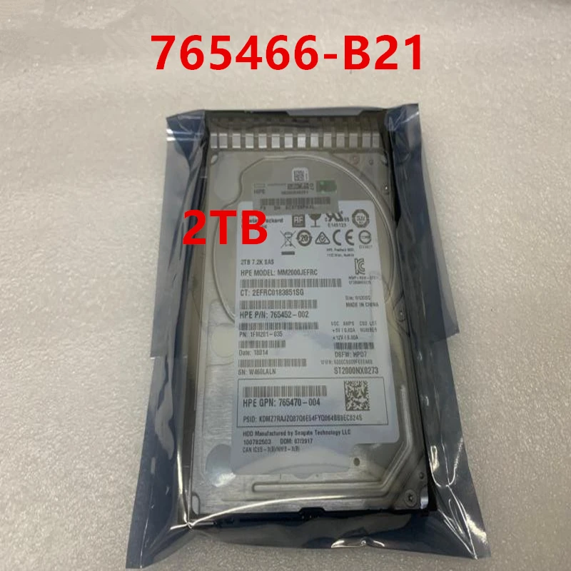 

Original New HDD For HP G8 G9 G10 2TB 2.5" SAS 12 Gb/S 64MB 7200RPM For Internal HDD For Server HDD For 765466-B21 765873-001