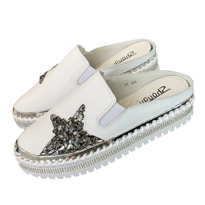 Slippers Women Flip Flops Comfortable Rubber Platform Shoes Women Casual Round Toe Flat Loafers Flats Autumn Women Shoes Leather
Slippers Women Flip Flops Comfortable Rubber Platform Shoes Women Casual Round Toe Flat Loafers Flats Autumn Women Shoes Leather