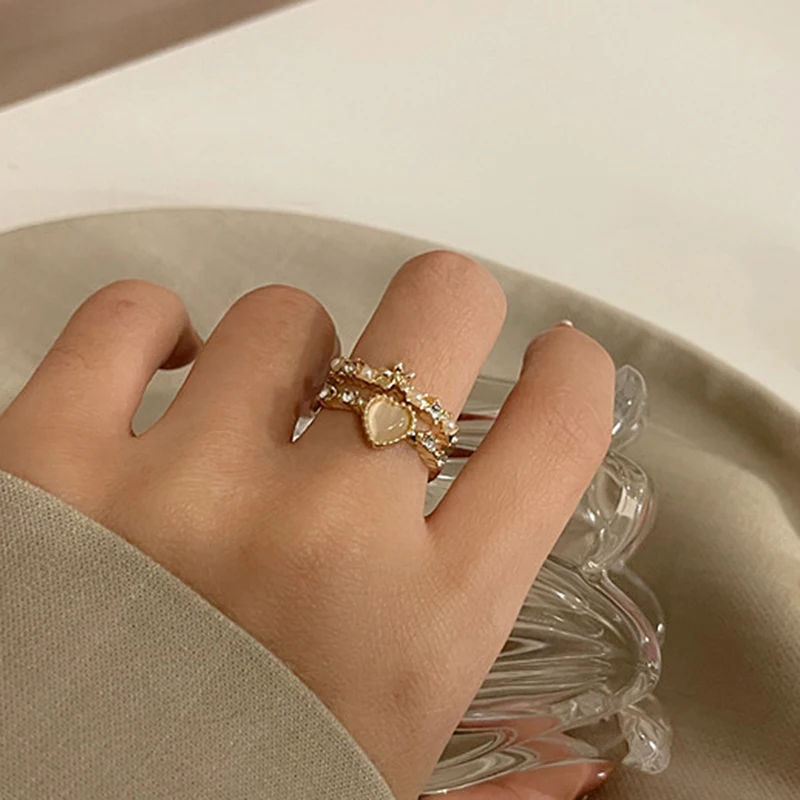 Trendy Fine 14k Real Gold Unusual Peach Heart Double Layer Rings for Women Adjustable Design High Jewelry Bling AAA Zircon Party
Trendy Fine 14k Real Gold Unusual Peach Heart Double Layer Rings for Women Adjustable Design High Jewelry Bling AAA Zircon Party