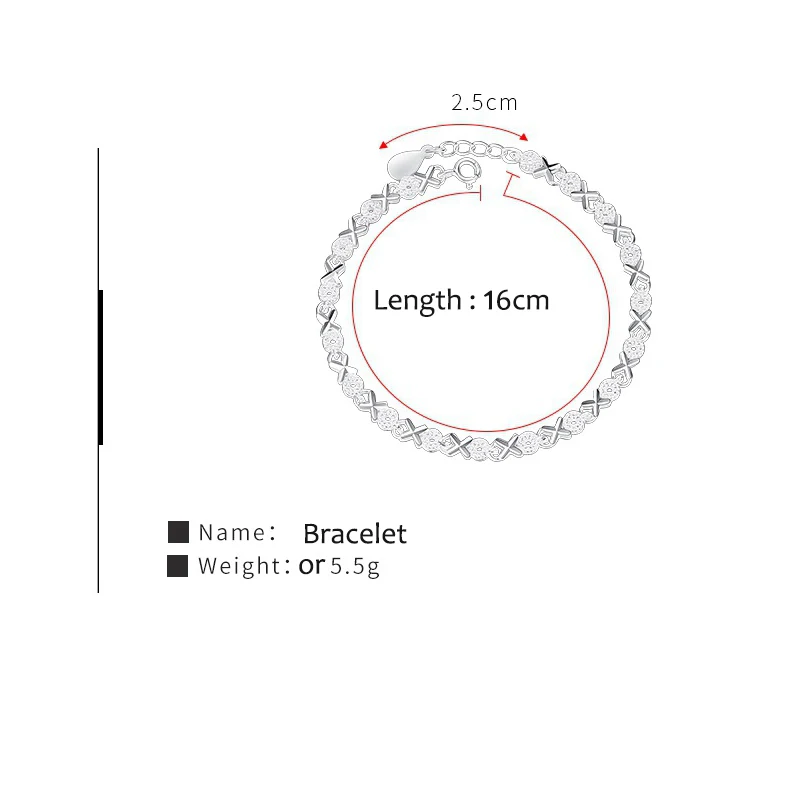 925 Sterling Silver X Bracelets Zircon Cross Charm Bracelets For Women Paired Bracelets Accessories Silver 925 Jewelry Bangles
925 Sterling Silver X Bracelets Zircon Cross Charm Bracelets For Women Paired Bracelets Accessories Silver 925 Jewelry Bangles