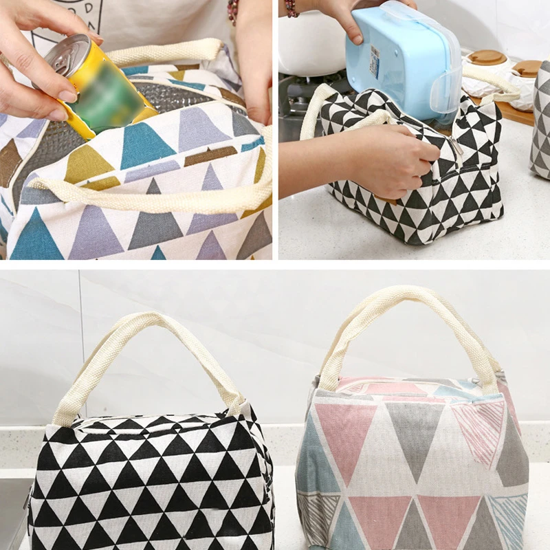 Fashion canvas color-blocking lunch bag simple ice bag portable heat preservation lunch bags student lunch bags
Fashion canvas color-blocking lunch bag simple ice bag portable heat preservation lunch bags student lunch bags