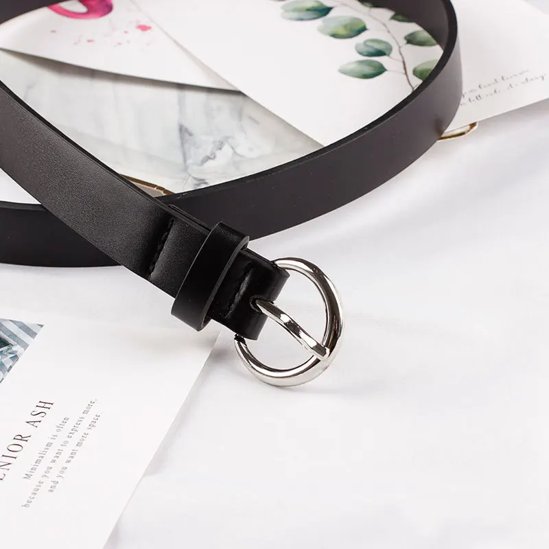 Ladies Simple Versatile Belt Ladies Pure Leather Fashion Punk Round Pin Buckle Decorative Jean Thin Belt
Ladies Simple Versatile Belt Ladies Pure Leather Fashion Punk Round Pin Buckle Decorative Jean Thin Belt