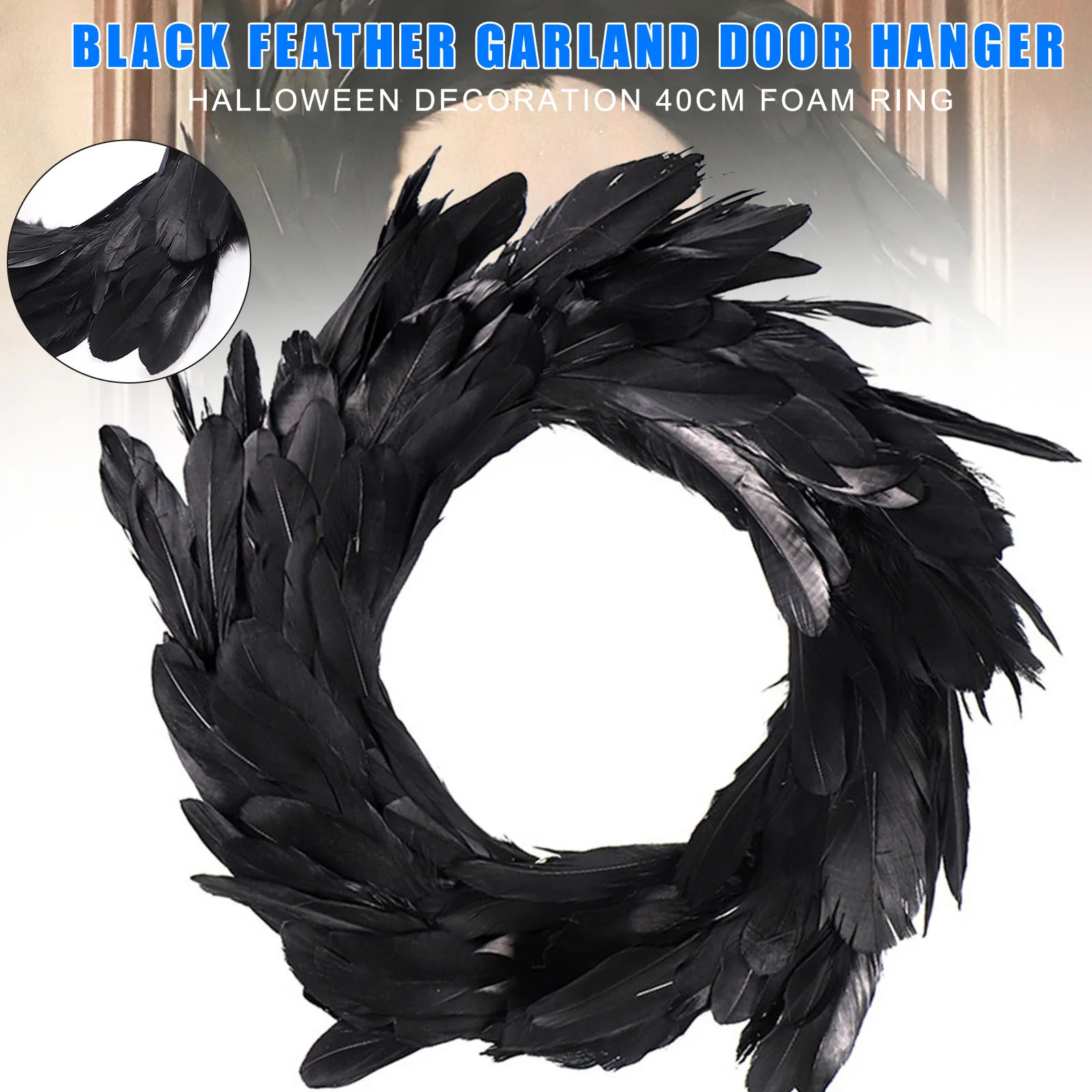 Natural Feathers Wreath for Halloween Decorations Spooky Scene Party Favors Halloween Photo Props DRSA889
Natural Feathers Wreath for Halloween Decorations Spooky Scene Party Favors Halloween Photo Props DRSA889