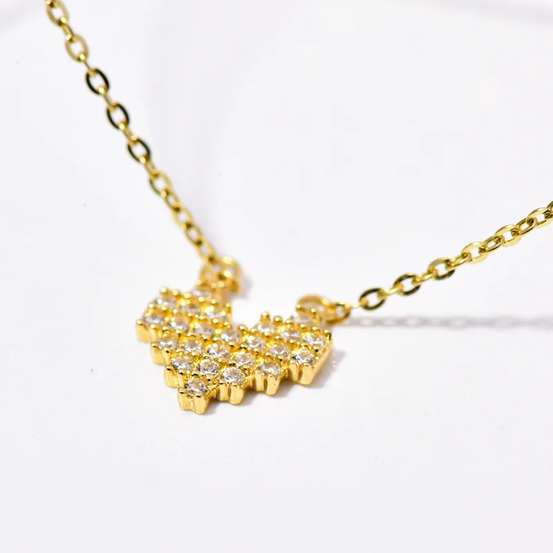 Elegant 925 Sterling Silver Zircon Heart Pendant Clavicle Chain Necklace Women Exquisite Lovely Vintage 14k Real Gold Jewelry
Elegant 925 Sterling Silver Zircon Heart Pendant Clavicle Chain Necklace Women Exquisite Lovely Vintage 14k Real Gold Jewelry