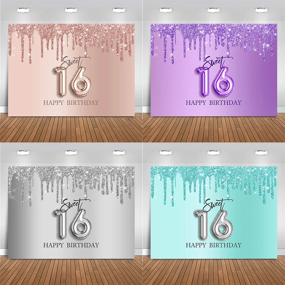 Mocsicka Glitter Sweet 16 Happy Birthday Party Backdrop Photography Girl Birthday Decoration Photo Background for Photo Studio
Mocsicka Glitter Sweet 16 Happy Birthday Party Backdrop Photography Girl Birthday Decoration Photo Background for Photo Studio