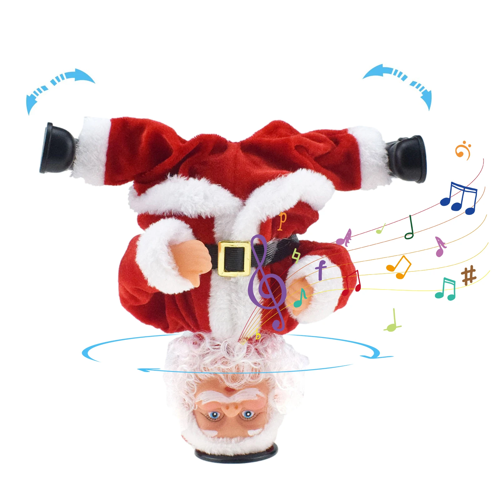 

Creative New Electric Handstand Hip-hop Santa Claus Doll With Music Children's Toys Ornaments Dancing And Singing Smart