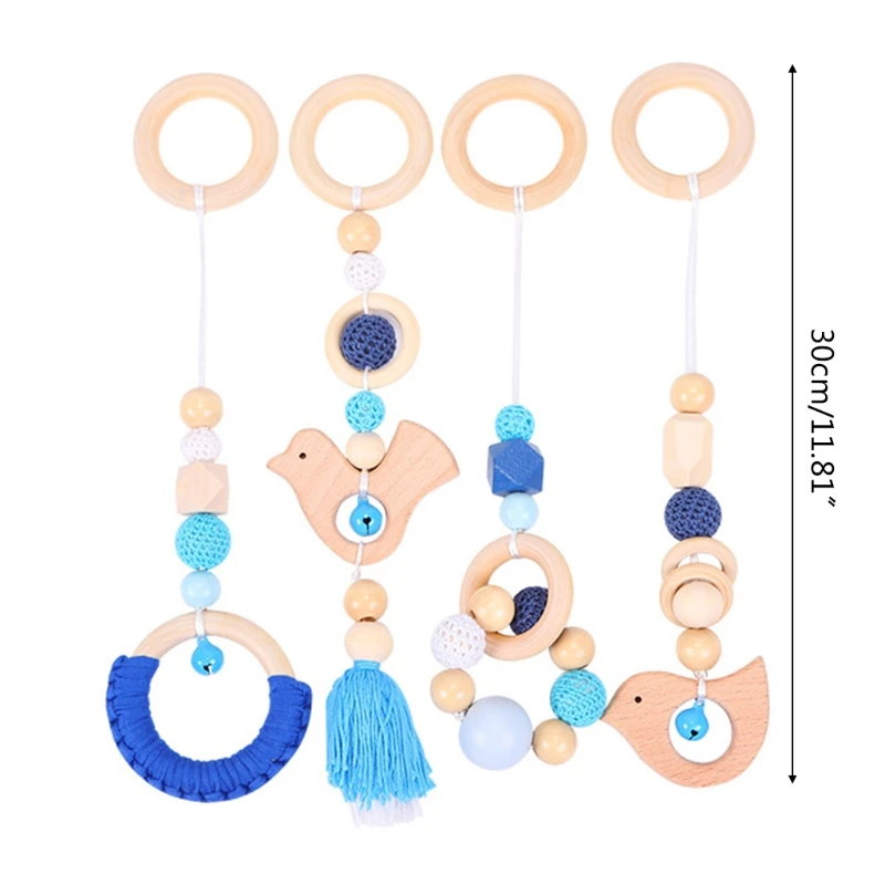 4 Pcs/Set Baby Gym Frame Stroller Hanging Pendants Wooden Ring Teether Molar Toy Dropship
4 Pcs/Set Baby Gym Frame Stroller Hanging Pendants Wooden Ring Teether Molar Toy Dropship