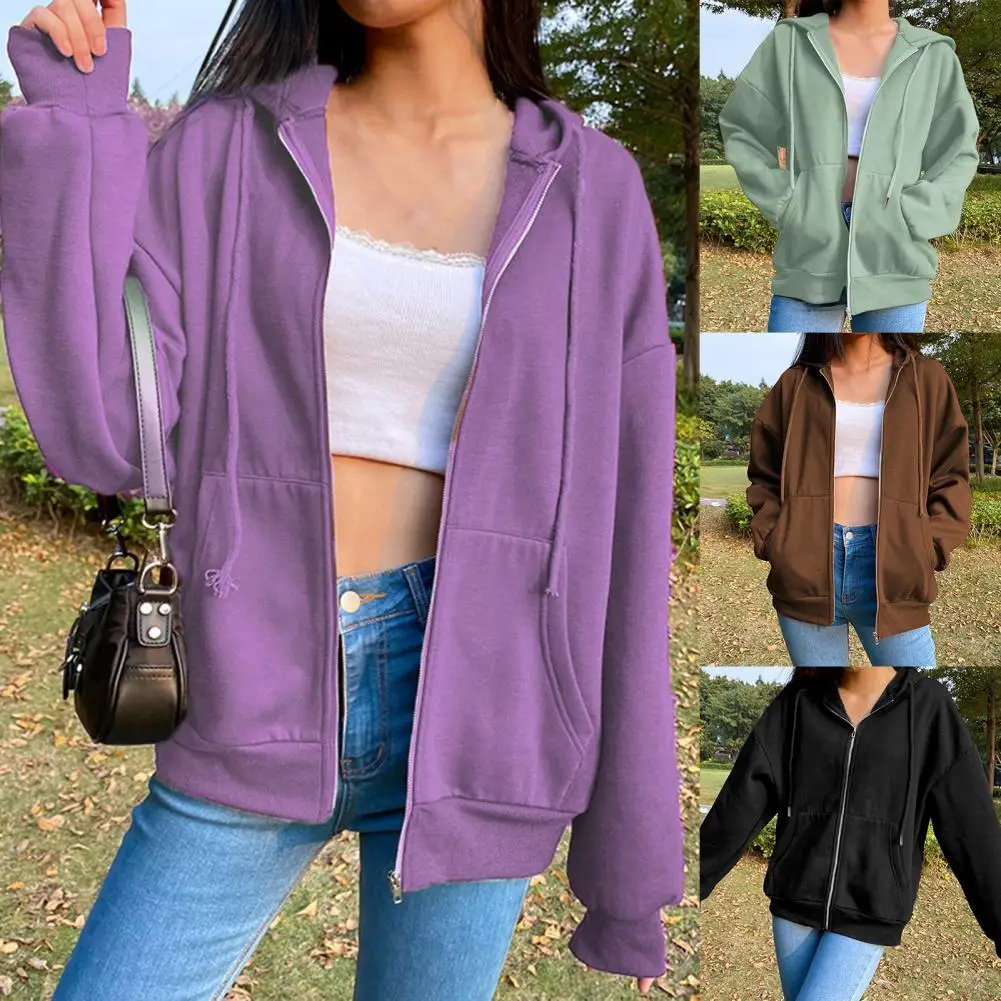 Comfy Autumn Winter Thick Solid Color Drawtring Sweatshirt Coat for Office
Comfy Autumn Winter Thick Solid Color Drawtring Sweatshirt Coat for Office