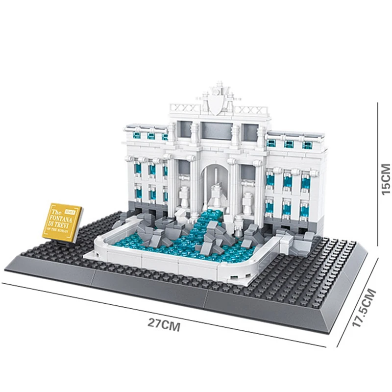 WANGE City Architecture Fontana Di Trevi Building Blocks Sets Bricks Classic Skyline Model Kids Gift Toys
WANGE City Architecture Fontana Di Trevi Building Blocks Sets Bricks Classic Skyline Model Kids Gift Toys