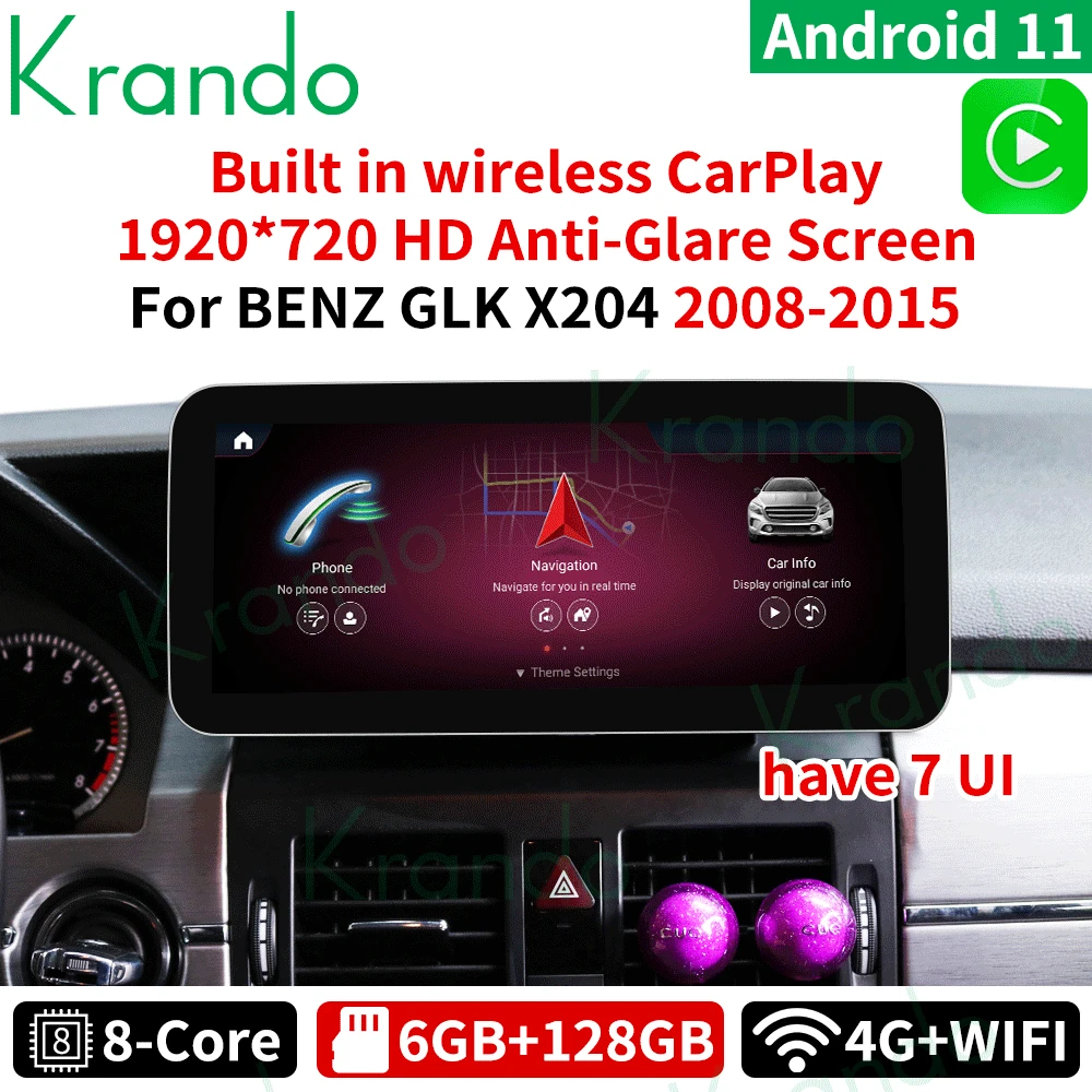 Krando Android 11 Car dvd radio audio GPS Navigation for Mercedes Benz GLK Class X204 2008-2016 multimedia Player carplay LHD
Krando Android 11 Car dvd radio audio GPS Navigation for Mercedes Benz GLK Class X204 2008-2016 multimedia Player carplay LHD