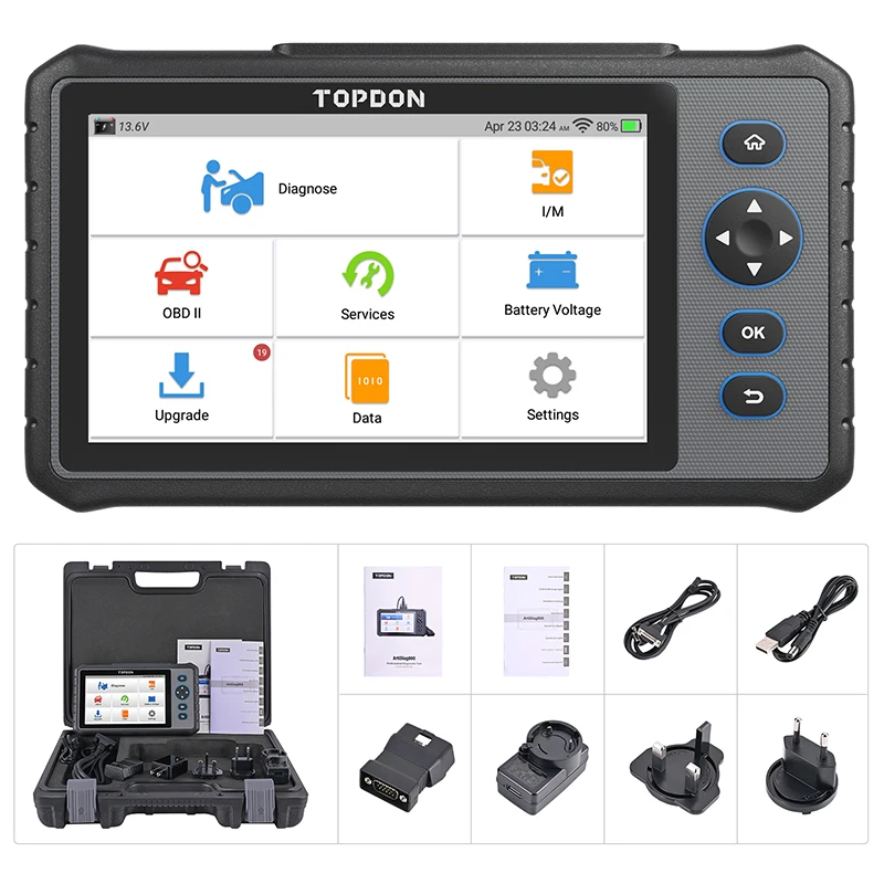 TOPDON Artidiag800 OBD2 Scanner Full System OBD Diagnostic Tool Automotive OIL IMMO TPMS Code Reader Diagnostic Scanner
TOPDON Artidiag800 OBD2 Scanner Full System OBD Diagnostic Tool Automotive OIL IMMO TPMS Code Reader Diagnostic Scanner