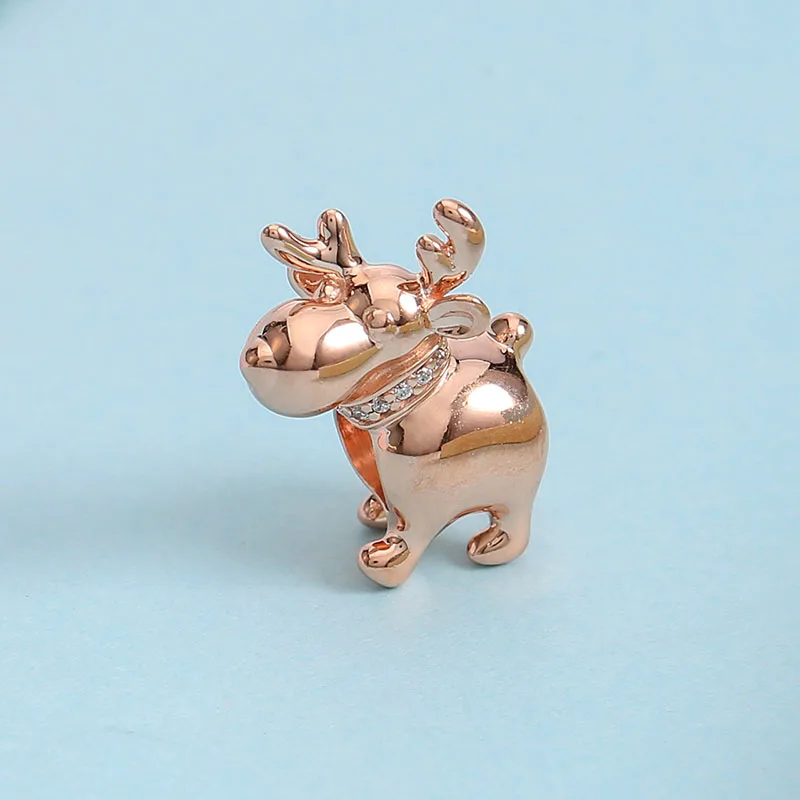 Authentic 925 Sterling Silver Beads Creative Rose Gold Happy Reindeer Beads Fit Original Pandora Bracelet For Women Diy Jewelry
Authentic 925 Sterling Silver Beads Creative Rose Gold Happy Reindeer Beads Fit Original Pandora Bracelet For Women Diy Jewelry