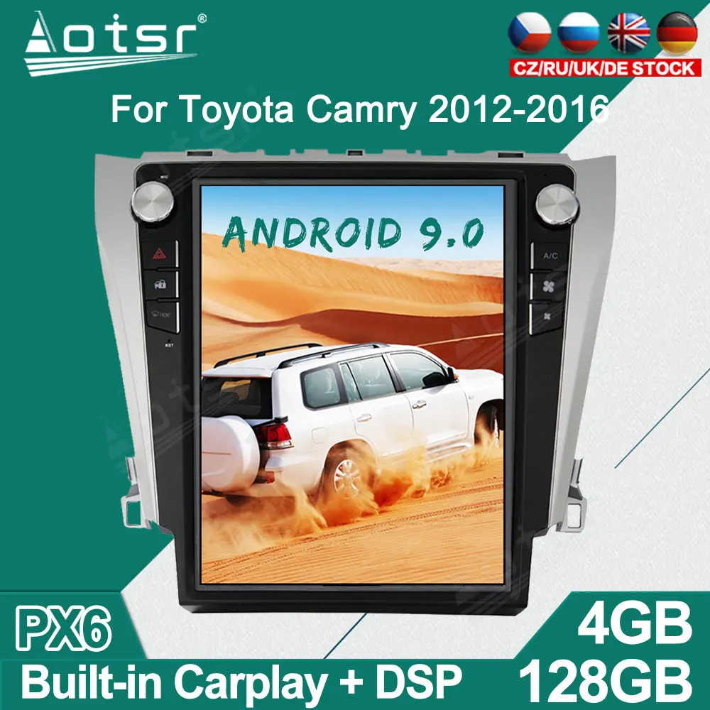 Автомобильный радиоплеер Tesla Style для Toyota Camry 2012-2015, Android, GPS-навигация, автомобильное стерео, мультимедийное видео, головное устройство DSP carplay
Автомобильный радиоплеер Tesla Style для Toyota Camry 2012-2015, Android, GPS-навигация, автомобильное стерео, мультимедийное видео, головное устройство DSP carplay