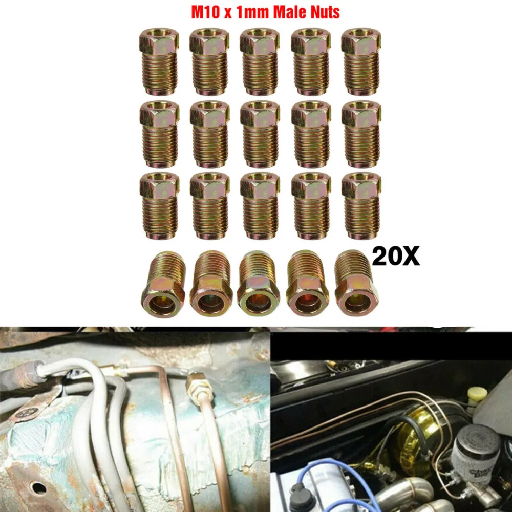 10mm*1mm Brake Line Fittings Nuts End Union For 3/16\" Tube Inverted Flares Metric Set Zinc Kit
10mm*1mm Brake Line Fittings Nuts End Union For 3/16\" Tube Inverted Flares Metric Set Zinc Kit
