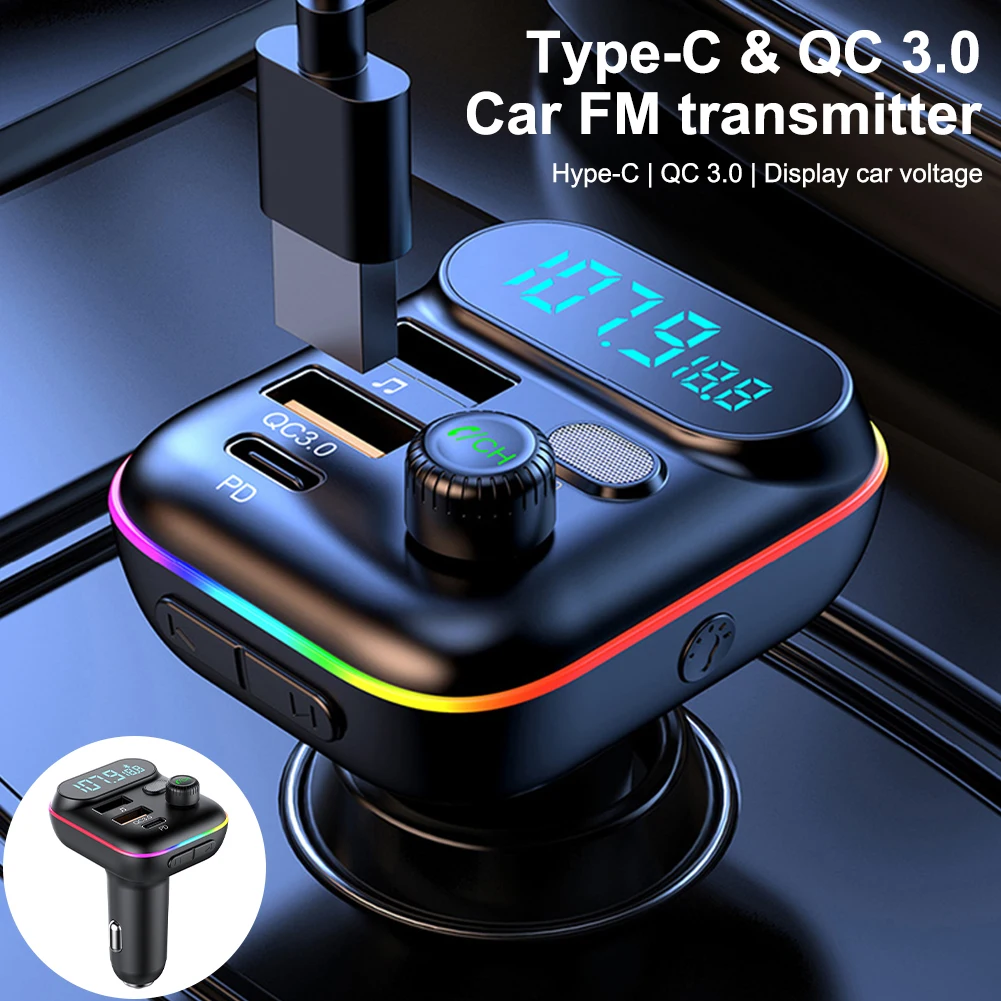 Зарядное устройство QC 3,0 с двумя USB-портами, Bluetooth 5,0, FM-передатчик, mp3-плеер, автомобильный комплект, атмосферный свет, автомобильный адаптер б...
Зарядное устройство QC 3,0 с двумя USB-портами, Bluetooth 5,0, FM-передатчик, mp3-плеер, автомобильный комплект, атмосферный свет, автомобильный адаптер б...