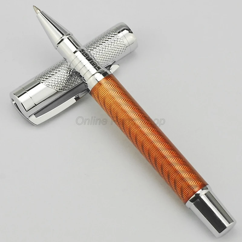Fuliwen Metal Orange Carbon Fiber Ripple Barrel Roller Ball Ballpoint Pen Professional Office Stationery Writing Gift Accessory
Fuliwen Metal Orange Carbon Fiber Ripple Barrel Roller Ball Ballpoint Pen Professional Office Stationery Writing Gift Accessory