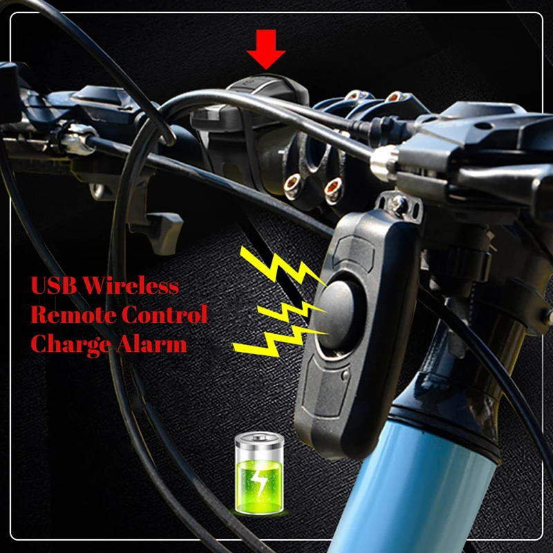 Bicycle Horn Anti-theft Cycling Security Lock Wireless Remote Control Vibration Alarm USB Charging Bicycle Alarming Lock
Bicycle Horn Anti-theft Cycling Security Lock Wireless Remote Control Vibration Alarm USB Charging Bicycle Alarming Lock