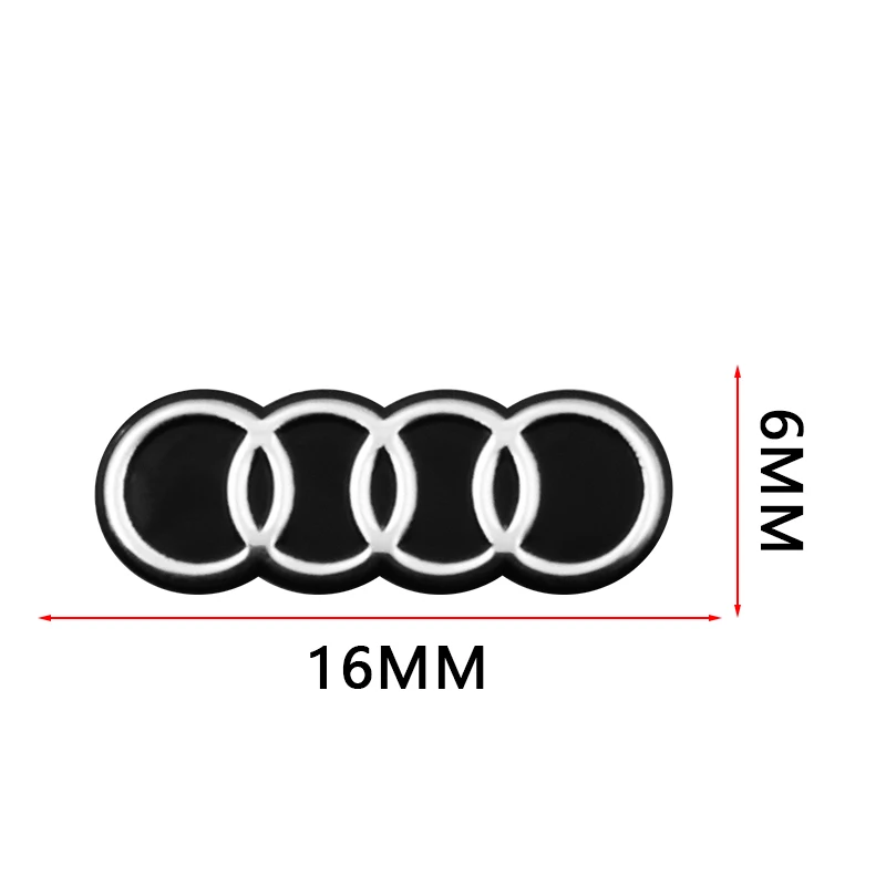 1 шт. 16x6мм наклейка на ключ от автомобиля эмблема для Audi a3 a4 a5 a6 a7 a8 b5 b6 b7 b8 c6 c7 c8 8v 8p