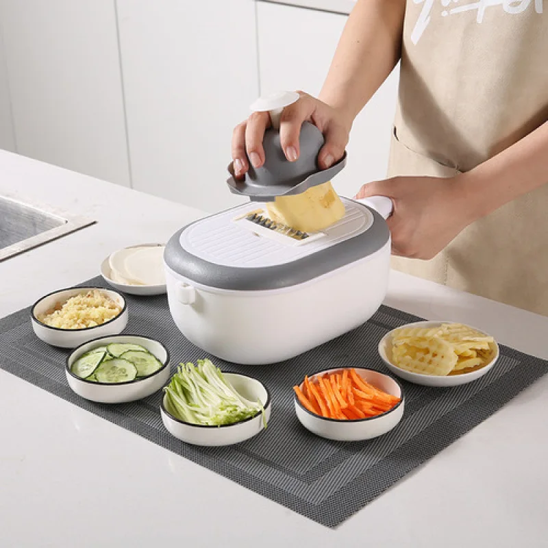 Multifunctional vegetable cutter manual shredder slicer household kitchen washing and cutting integrated drain basket
Multifunctional vegetable cutter manual shredder slicer household kitchen washing and cutting integrated drain basket