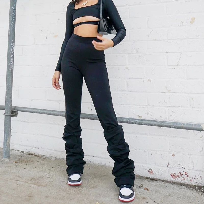 2021 Black High Street Tight High Waist Stacked Sweatpants Tight Casual Pants Fashion Elastic Pants Capri Pants E Girl Aesthetic
2021 Black High Street Tight High Waist Stacked Sweatpants Tight Casual Pants Fashion Elastic Pants Capri Pants E Girl Aesthetic