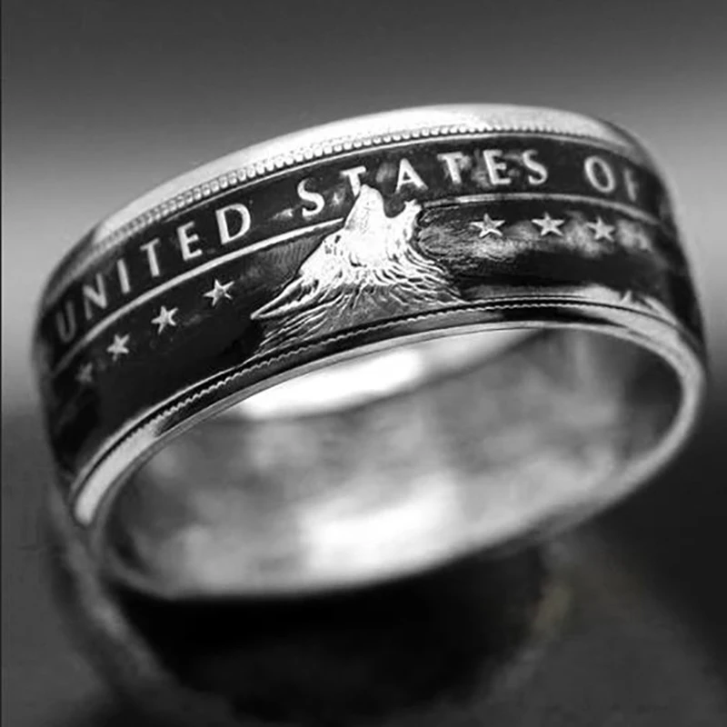 Vintage Handmade Gold Colour Rings Carved the United State of American 1778 Morgan Dollar Wolf Statue Party Jewelry Gift
Vintage Handmade Gold Colour Rings Carved the United State of American 1778 Morgan Dollar Wolf Statue Party Jewelry Gift