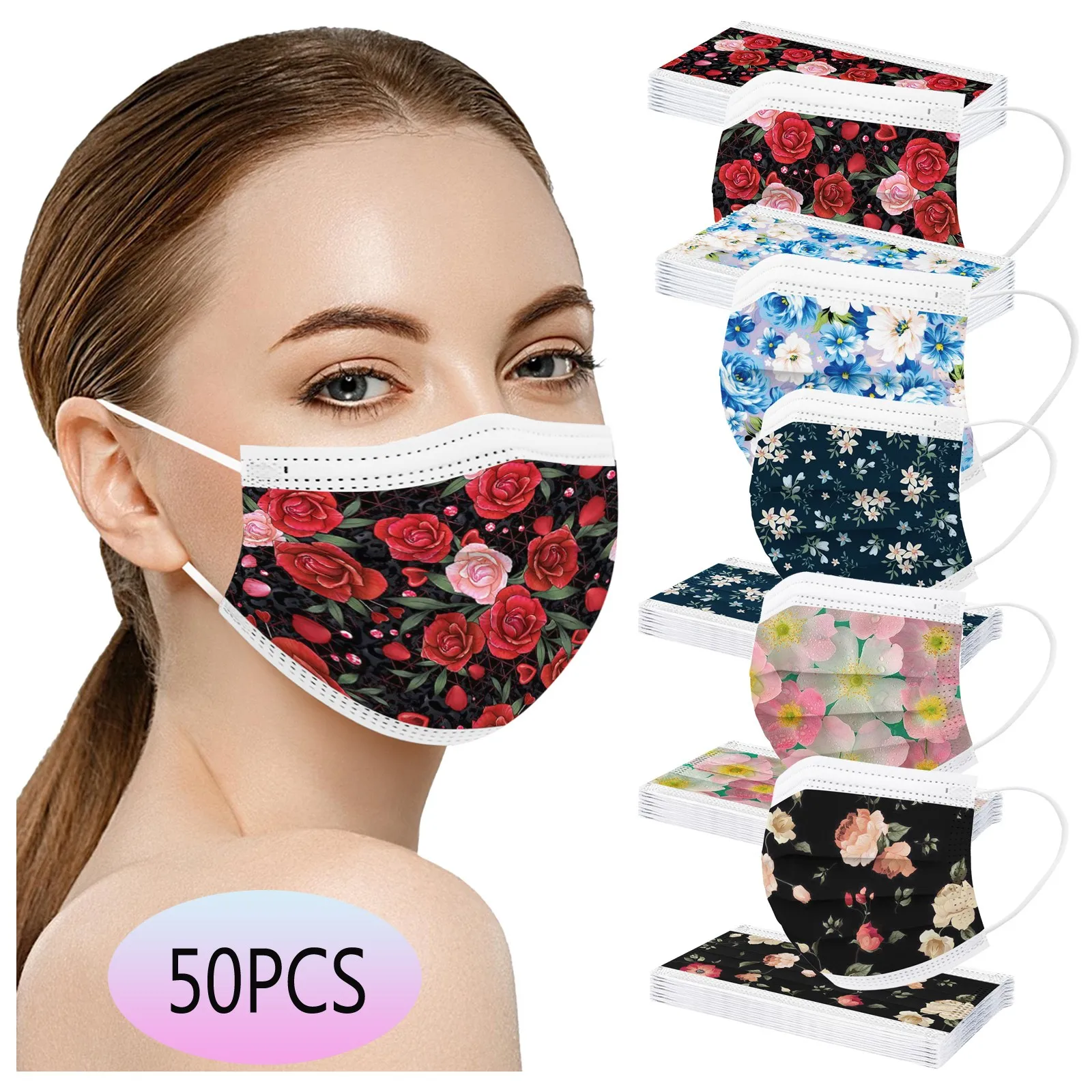 10/50pcs Adult Disposable Face Mask Fashion Fish Flower Printed Three-layer Dust-proof Disposable Mask Protective Mascarillas
10/50pcs Adult Disposable Face Mask Fashion Fish Flower Printed Three-layer Dust-proof Disposable Mask Protective Mascarillas