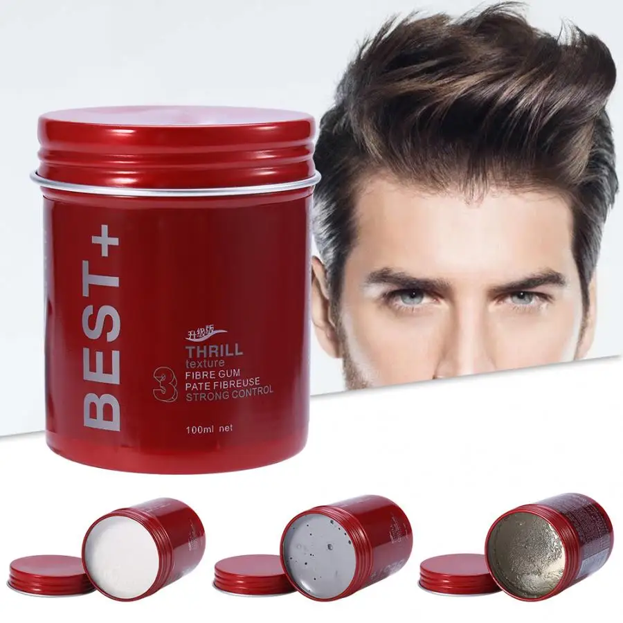 

100ml Hair Wax Matte Long-lasting Hair Styling Clay Daily Use Mens Hair Clay High Strong Hold Low Shine Hair Styling Supplies