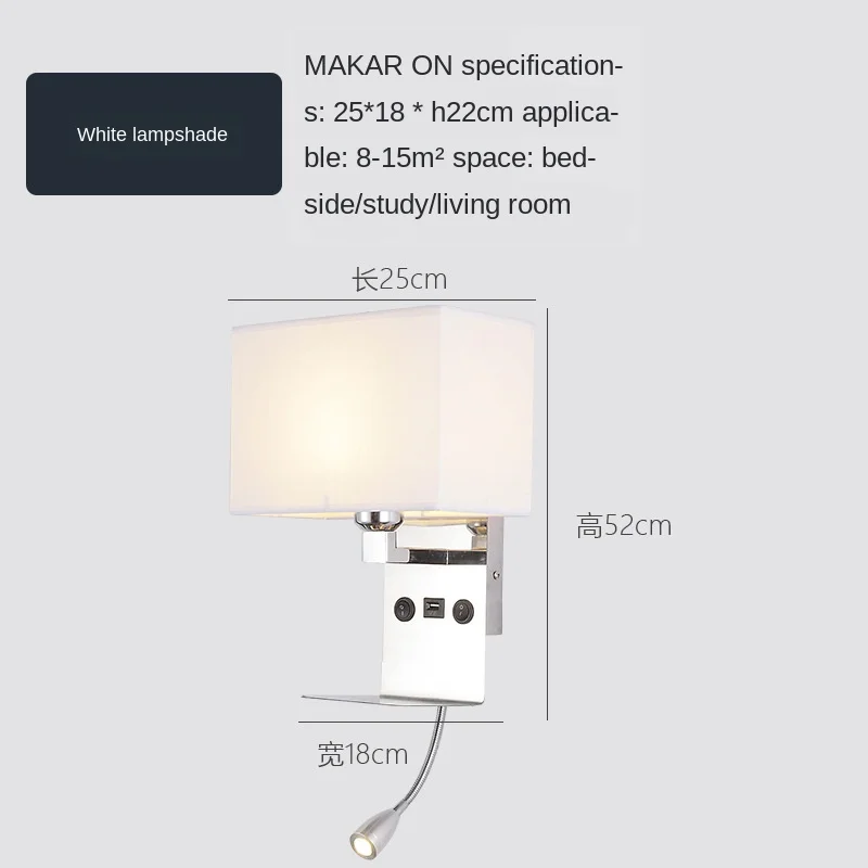 Modern Indoor LED Wall Lamp Bedside Bedroom Applique Sconce With Switch USB E27 Bulb Interior Headboard Home Hotel Lights decor
Modern Indoor LED Wall Lamp Bedside Bedroom Applique Sconce With Switch USB E27 Bulb Interior Headboard Home Hotel Lights decor