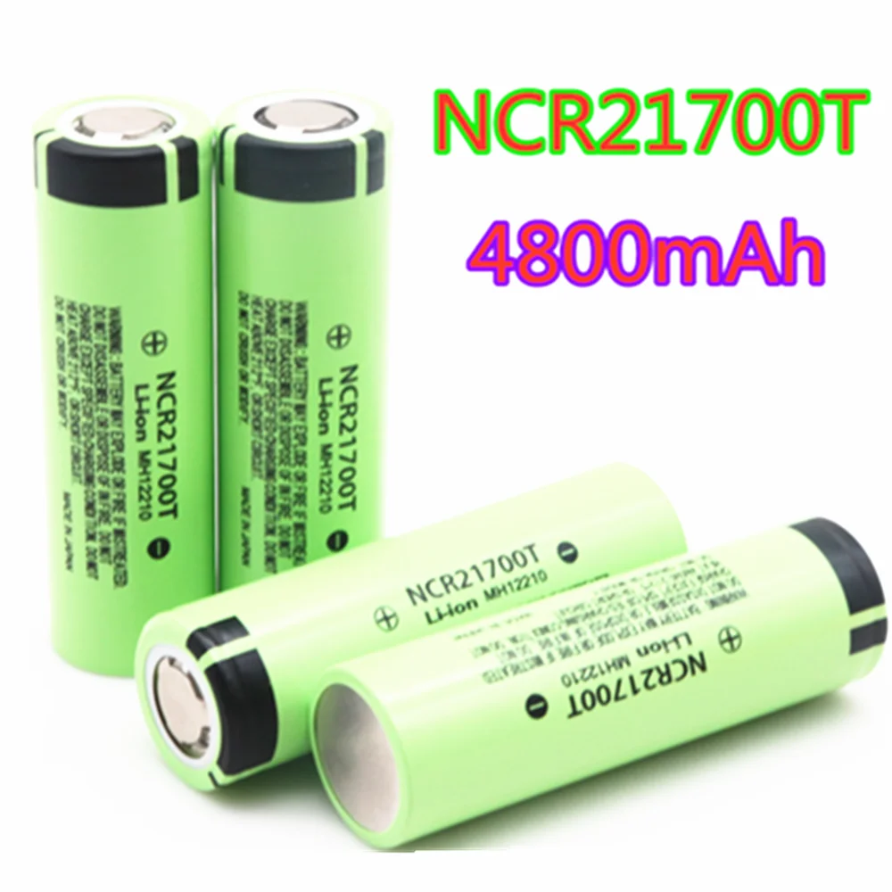 100% Original 3.7V 4800mAh 21700 NCR21700T Lithium Rechargeable Battery 40A High-discharge Battery High-drain Li-ion Battery
100% Original 3.7V 4800mAh 21700 NCR21700T Lithium Rechargeable Battery 40A High-discharge Battery High-drain Li-ion Battery
