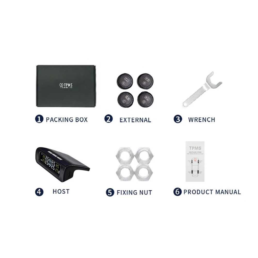 Smart Car TPMS Tire Pressure Monitoring System Solar Power Digital TMPS tire air pressure sensor wheels pressure sensors
Smart Car TPMS Tire Pressure Monitoring System Solar Power Digital TMPS tire air pressure sensor wheels pressure sensors