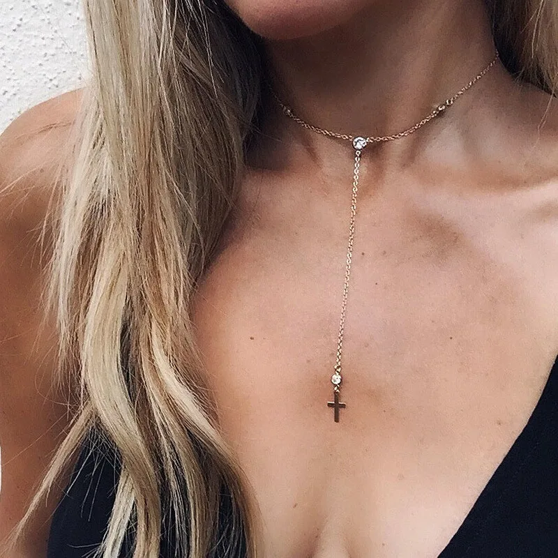 Cross Necklaces Jewelry Lovers Crystal Aesthetic Girl Silver Color Bohemia Pendant Tassel Necklace Chain Women Kpop
Cross Necklaces Jewelry Lovers Crystal Aesthetic Girl Silver Color Bohemia Pendant Tassel Necklace Chain Women Kpop