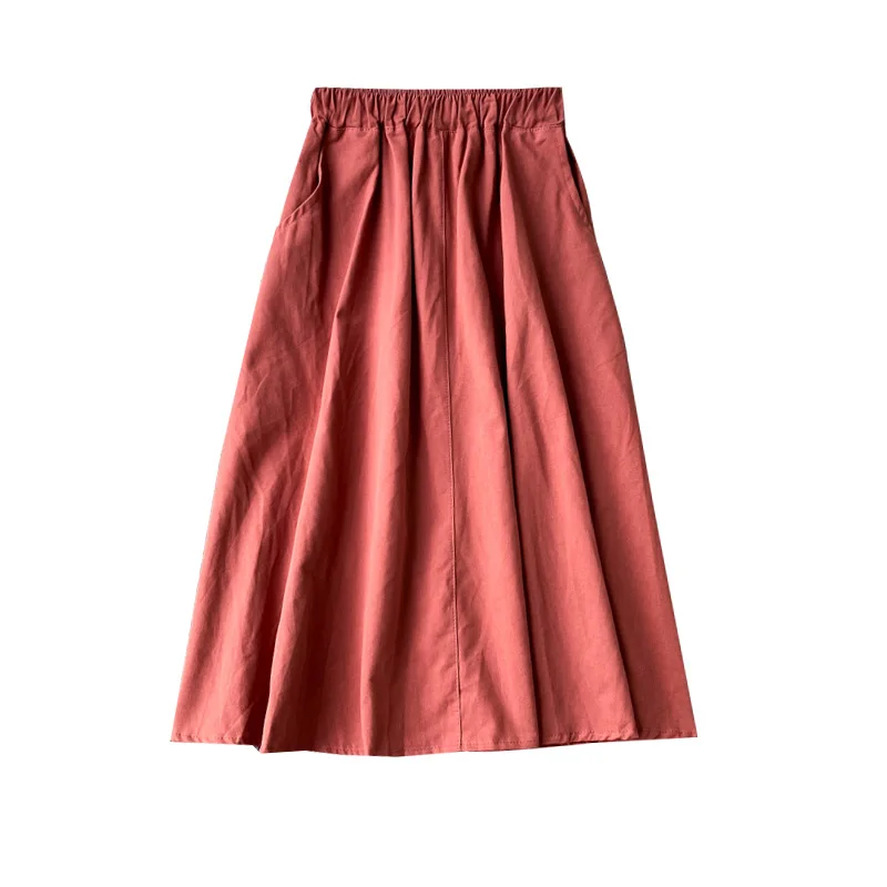 Women Skirts High Waist Loose Casual A-line Skirt Preppy Style Harajuku Solid Elastic Waist Button Female Skirts 2020 Spring New
Women Skirts High Waist Loose Casual A-line Skirt Preppy Style Harajuku Solid Elastic Waist Button Female Skirts 2020 Spring New