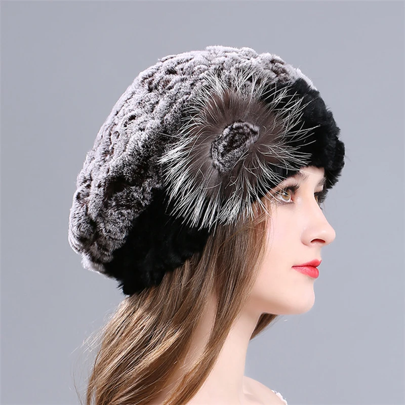 New Arrival Lady Beret Caps Knitted Warm Real Rex Rabbit Fur Beanies Hats For Women Thick Winter Rex Rabbit Real Fur Cap
New Arrival Lady Beret Caps Knitted Warm Real Rex Rabbit Fur Beanies Hats For Women Thick Winter Rex Rabbit Real Fur Cap