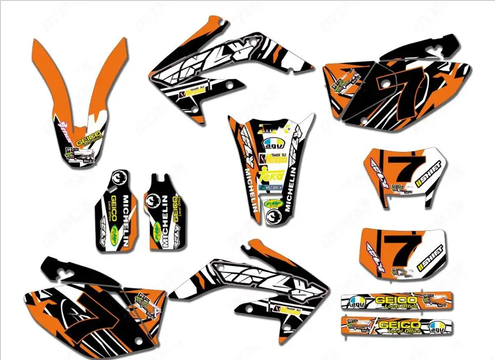 04-12 CRF250X Free Customized Motorcycle Graphics Stickers Sticker Kit Decal for Honda CRF 250X 2004- 2012 2005 2006 2007 2008
04-12 CRF250X Free Customized Motorcycle Graphics Stickers Sticker Kit Decal for Honda CRF 250X 2004- 2012 2005 2006 2007 2008