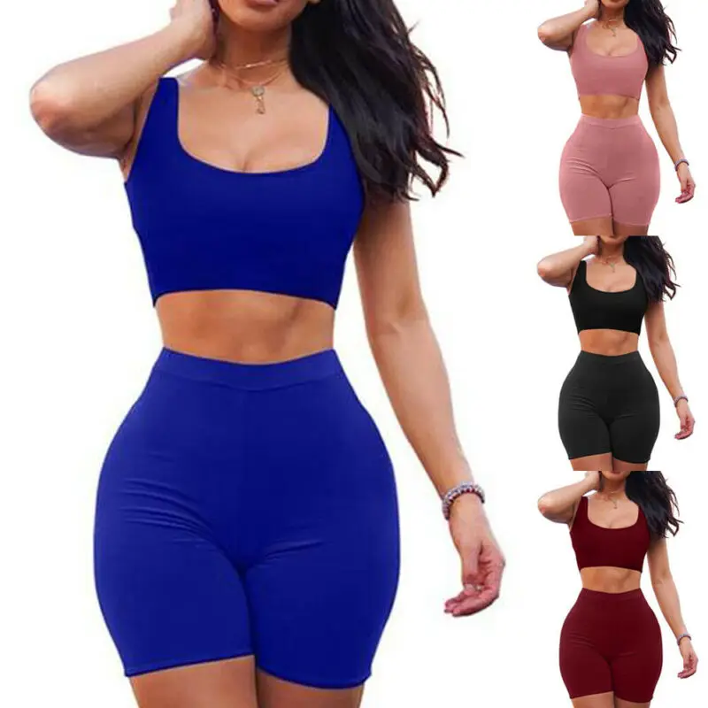Summer Sexy Slim Beach Party Club Clothing Women 2 Piece Set Crop Top+Shorts Bodycon Outfits Sport Workout Tracksuit
Summer Sexy Slim Beach Party Club Clothing Women 2 Piece Set Crop Top+Shorts Bodycon Outfits Sport Workout Tracksuit