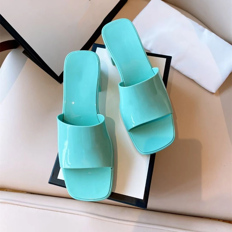 Candy Color Jelly Platform Slides Women Shoes Summer Square Open Toe Block Heels Mules Outdoor Beach Dress sandals Thick Sole
Candy Color Jelly Platform Slides Women Shoes Summer Square Open Toe Block Heels Mules Outdoor Beach Dress sandals Thick Sole