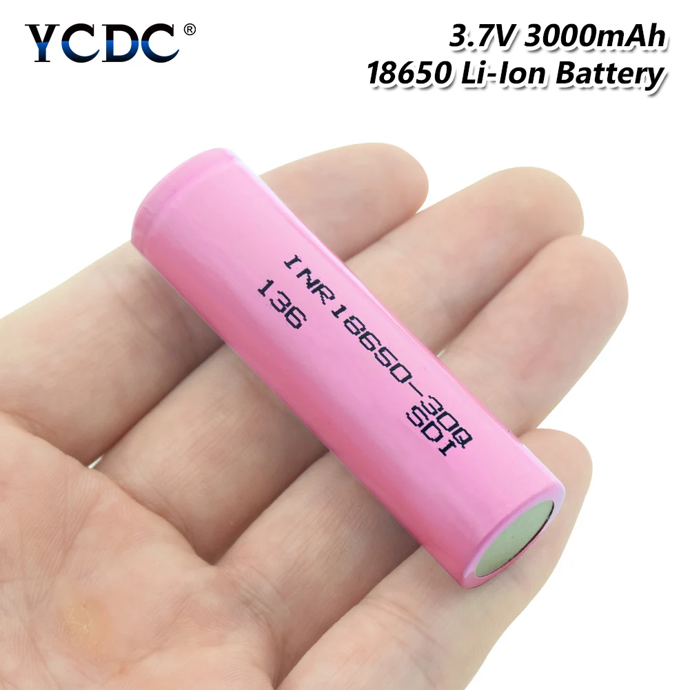 YCDC 18650 battery 3.7V 3000mAh INR18650 30Q li-ion Rechargeable Batteries 20A High Headlamp Torch Flashlight Power Bank
YCDC 18650 battery 3.7V 3000mAh INR18650 30Q li-ion Rechargeable Batteries 20A High Headlamp Torch Flashlight Power Bank