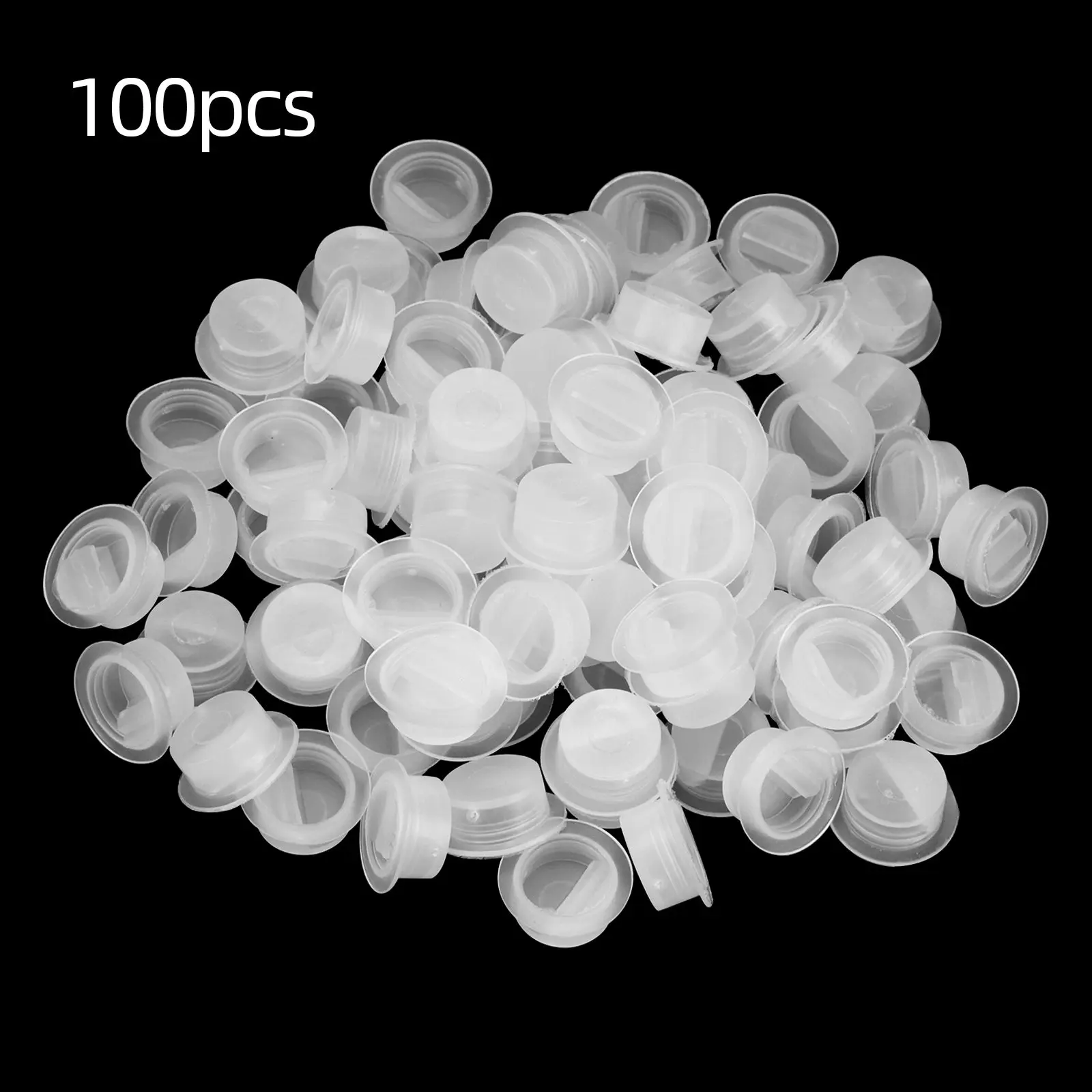 100pcs Disposable Silicone Transparent Makeup Tattoo Ink Cup Holder Pigment Caps Holder Container Tattoo Accessories Supplies
100pcs Disposable Silicone Transparent Makeup Tattoo Ink Cup Holder Pigment Caps Holder Container Tattoo Accessories Supplies