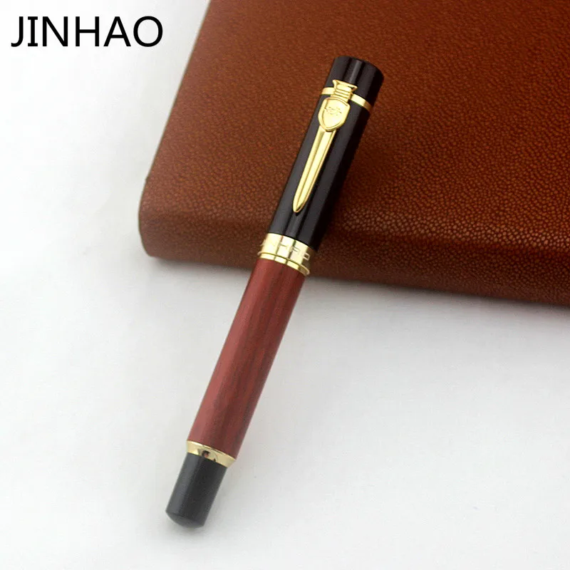 

Шариковая ручка в стиле ретро Jinhao 650, деревянная ручка с черными чернилами 0,7 мм, для бизнеса, офиса, подарки
