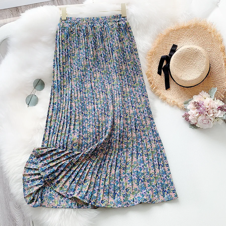 New Women Vintage Floral Printed Skrits 2020 Fashion Summer High Waist Pleated Skirts Ladies Beach Long Skirt
New Women Vintage Floral Printed Skrits 2020 Fashion Summer High Waist Pleated Skirts Ladies Beach Long Skirt