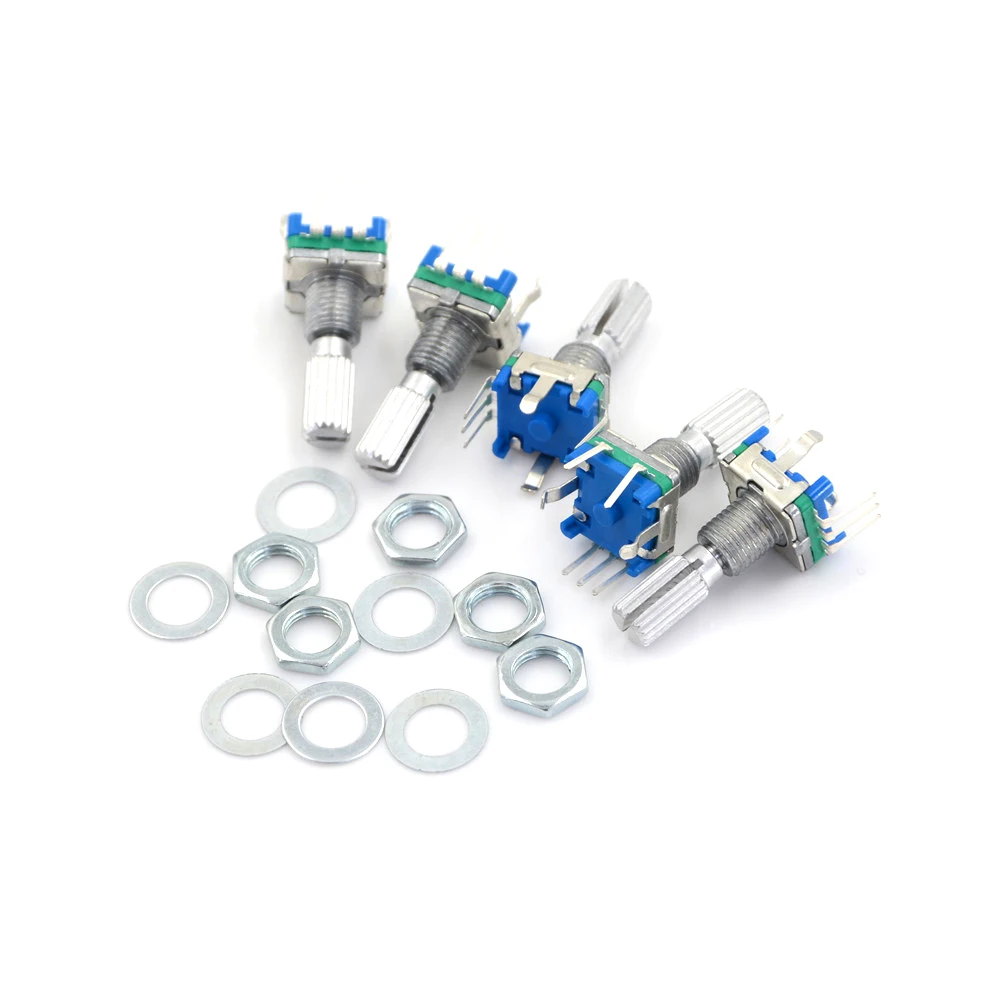 5pcs/lot New Original, Rotary Encoder, Code Switch/ EC11/ Digital Potentiometer With Switch 5Pin Handle Length 20mm
5pcs/lot New Original, Rotary Encoder, Code Switch/ EC11/ Digital Potentiometer With Switch 5Pin Handle Length 20mm