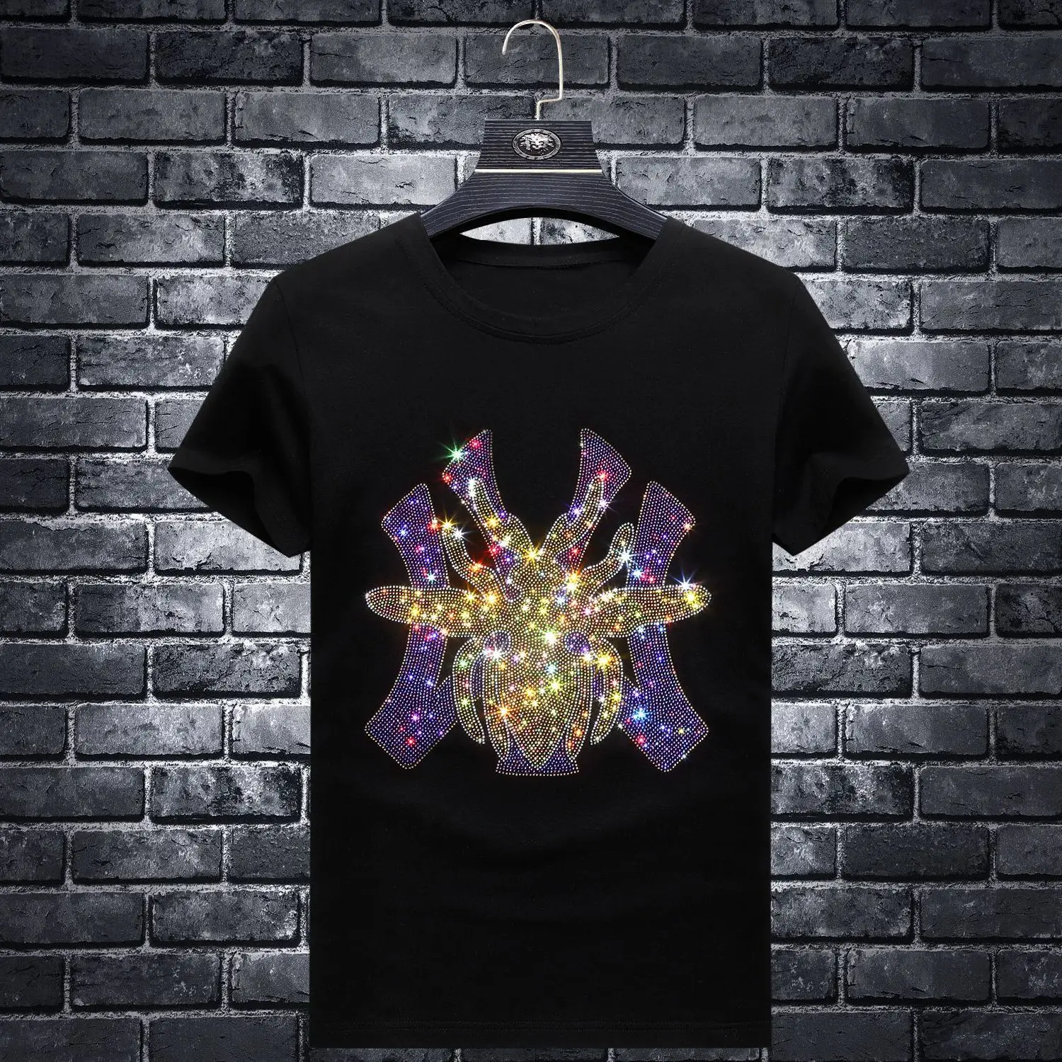 Rhinestones 2021 Spider T Shirts Men Brand Short Sleeve Fashion Man Streetwear O Neck Slim Modal Cotton Tshirts Plus Size 7XL
Rhinestones 2021 Spider T Shirts Men Brand Short Sleeve Fashion Man Streetwear O Neck Slim Modal Cotton Tshirts Plus Size 7XL