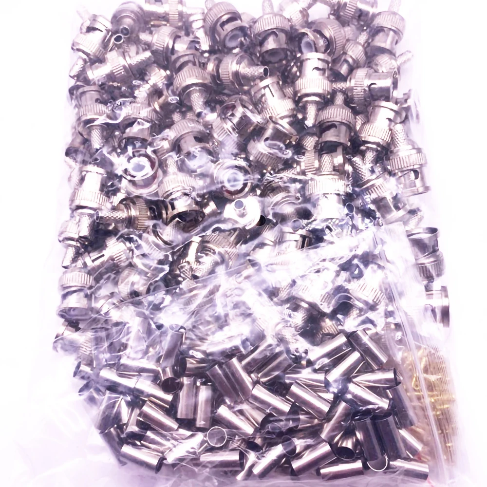 300PCS High Quality BNC male crimp plug for RG59 coaxial cable BNC Connector BNC male 3-piece crimp connector plugs cctv cable
300PCS High Quality BNC male crimp plug for RG59 coaxial cable BNC Connector BNC male 3-piece crimp connector plugs cctv cable