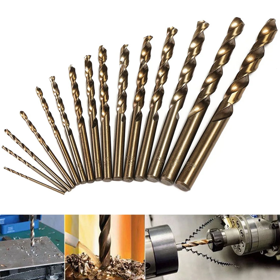 Twist Drill Bit 15pcs Cobalt Drill Bits For Metal Wood Working M35 HSS Co Steel Straight Shank 1.5-10mm Power Tools
Twist Drill Bit 15pcs Cobalt Drill Bits For Metal Wood Working M35 HSS Co Steel Straight Shank 1.5-10mm Power Tools
