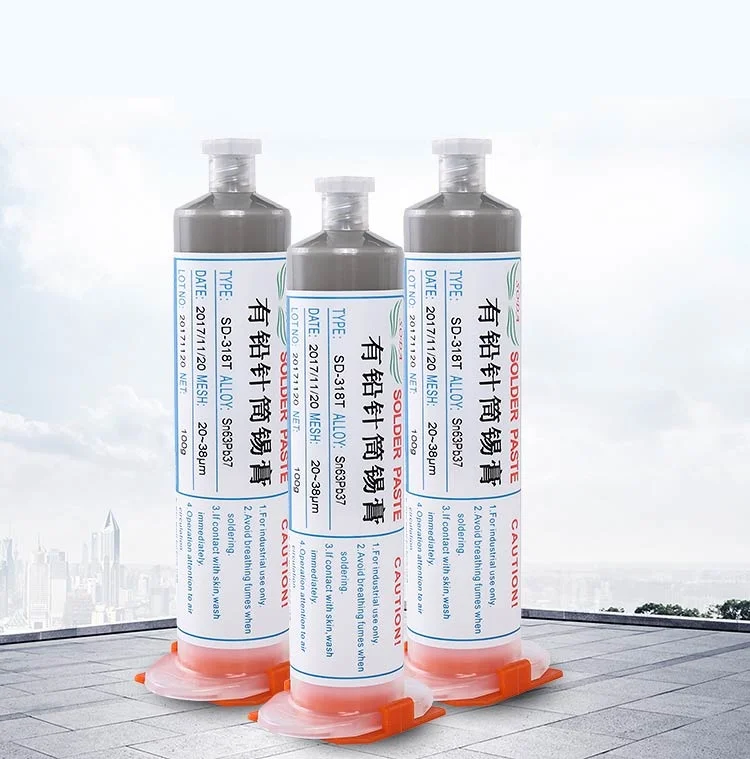 Low temperature No-clean SD-318T Lead-bearing LED Solder Paste BGA Solder Flux Sn63Pb37 100g+NOZZLES
Low temperature No-clean SD-318T Lead-bearing LED Solder Paste BGA Solder Flux Sn63Pb37 100g+NOZZLES