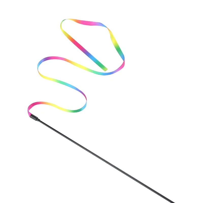 Stick Funny Cat Toy Rainbow Ribbon Kitten Cartoon Simple Stick Teaser Plastic Interactive Toy Rainbow Ribbon
Stick Funny Cat Toy Rainbow Ribbon Kitten Cartoon Simple Stick Teaser Plastic Interactive Toy Rainbow Ribbon