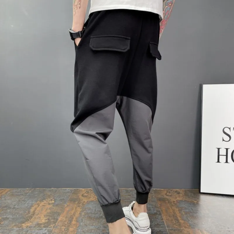 Men Spliced Casual Harem Pant Micro-Elasticity Drawstring Decoration Button Multi-Pockets Ankle Length Pant Korean Autumn Winter
Men Spliced Casual Harem Pant Micro-Elasticity Drawstring Decoration Button Multi-Pockets Ankle Length Pant Korean Autumn Winter