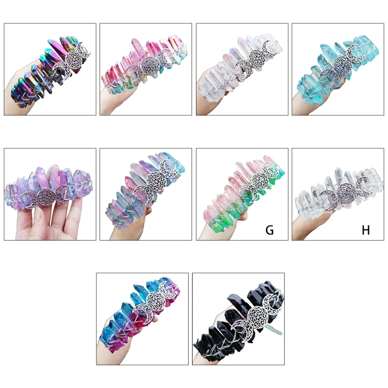 Boho Hollow Out Antique Moon Crown Headband Handmade Colorful Raw Quartz Crystal Tiara Hair Hoop Women Bride Wedding Headdress
Boho Hollow Out Antique Moon Crown Headband Handmade Colorful Raw Quartz Crystal Tiara Hair Hoop Women Bride Wedding Headdress